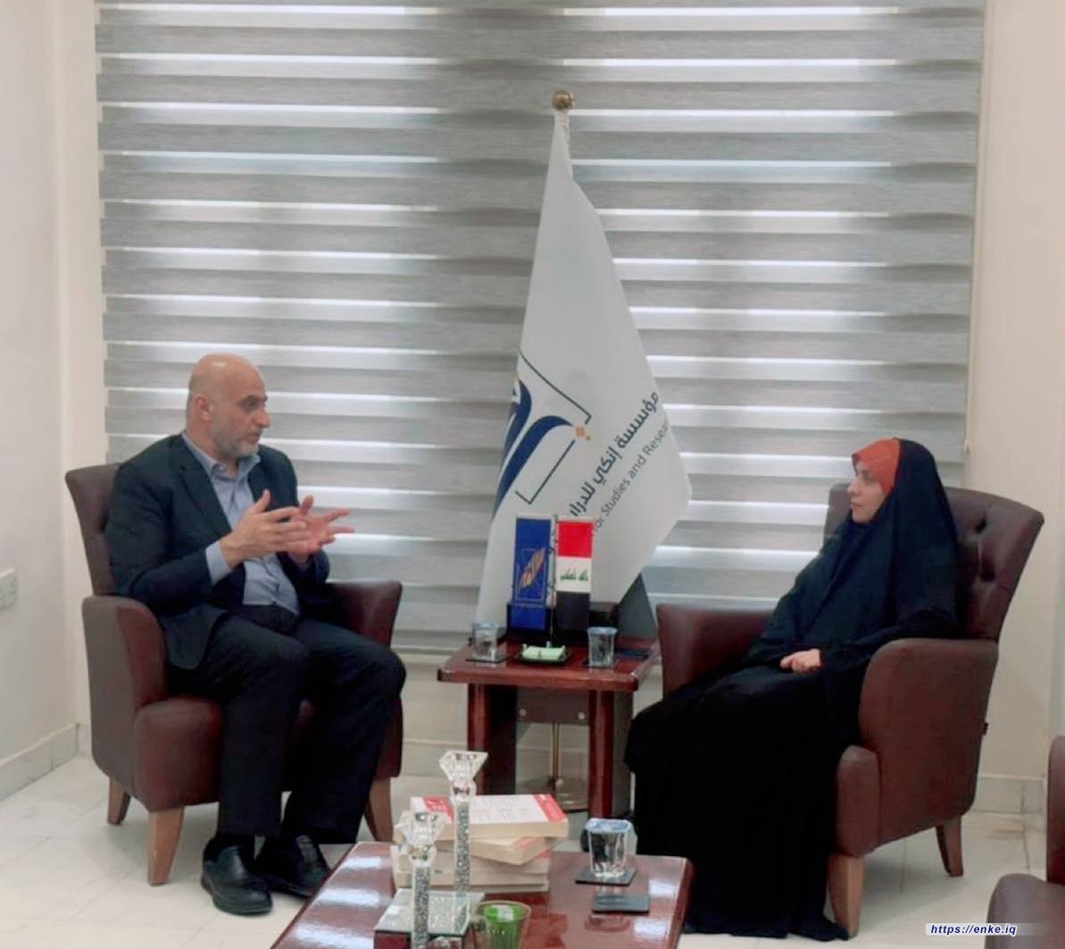 أستقبال رئيسة مؤسسة إنكي العلوية كوثر الغرابي رئيس حزب الإصلاح الوطني وعضو مجلس النواب السوري، الدكتور حسين راغب.